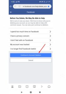 حذف حساب الفيس بوك نهائيا فورا