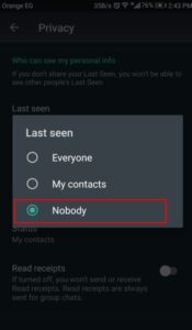 كيف اخفي ظهوري في الواتس وانا متصل